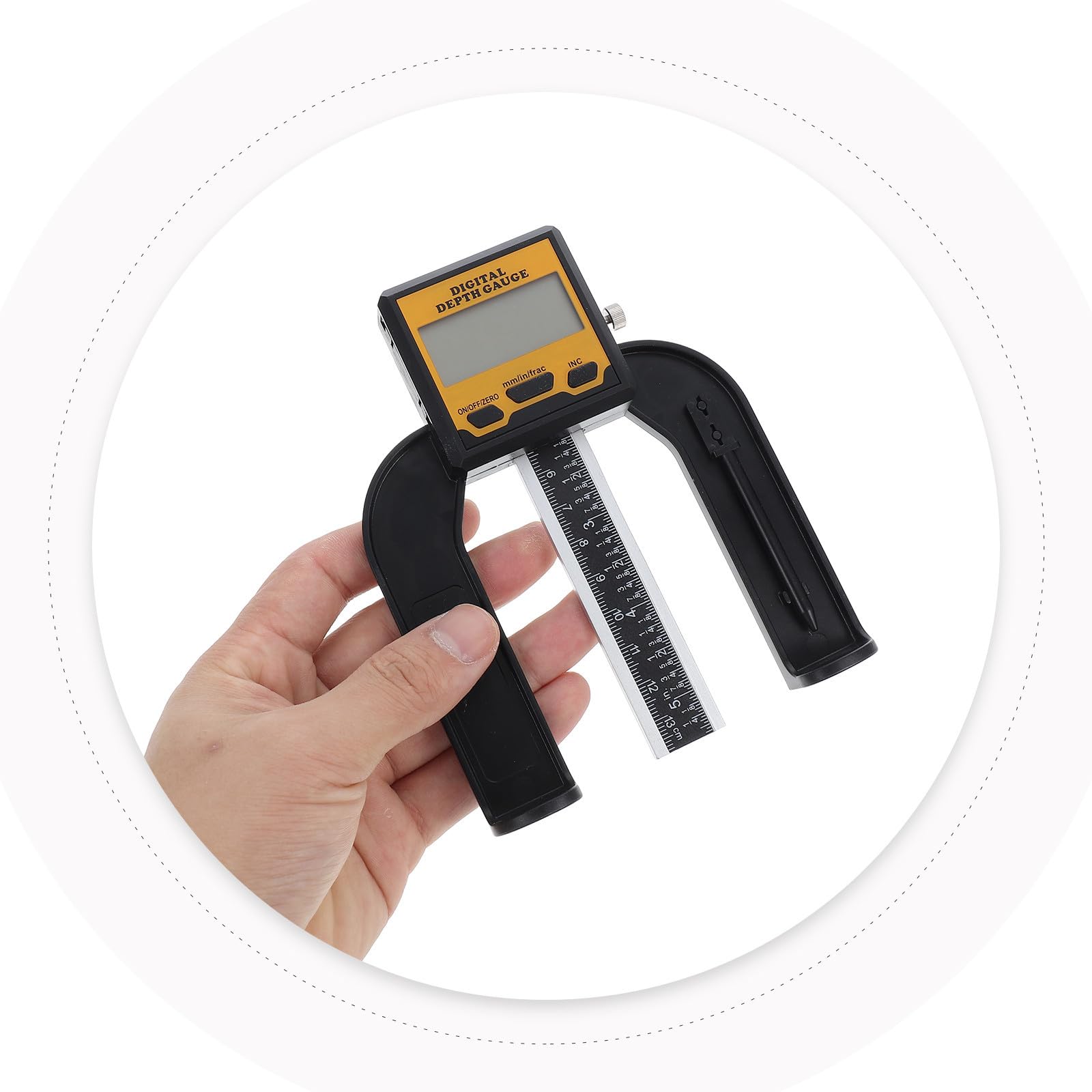 Medidor Digital de Altura y Profundidad 0-80mm para Carpintería