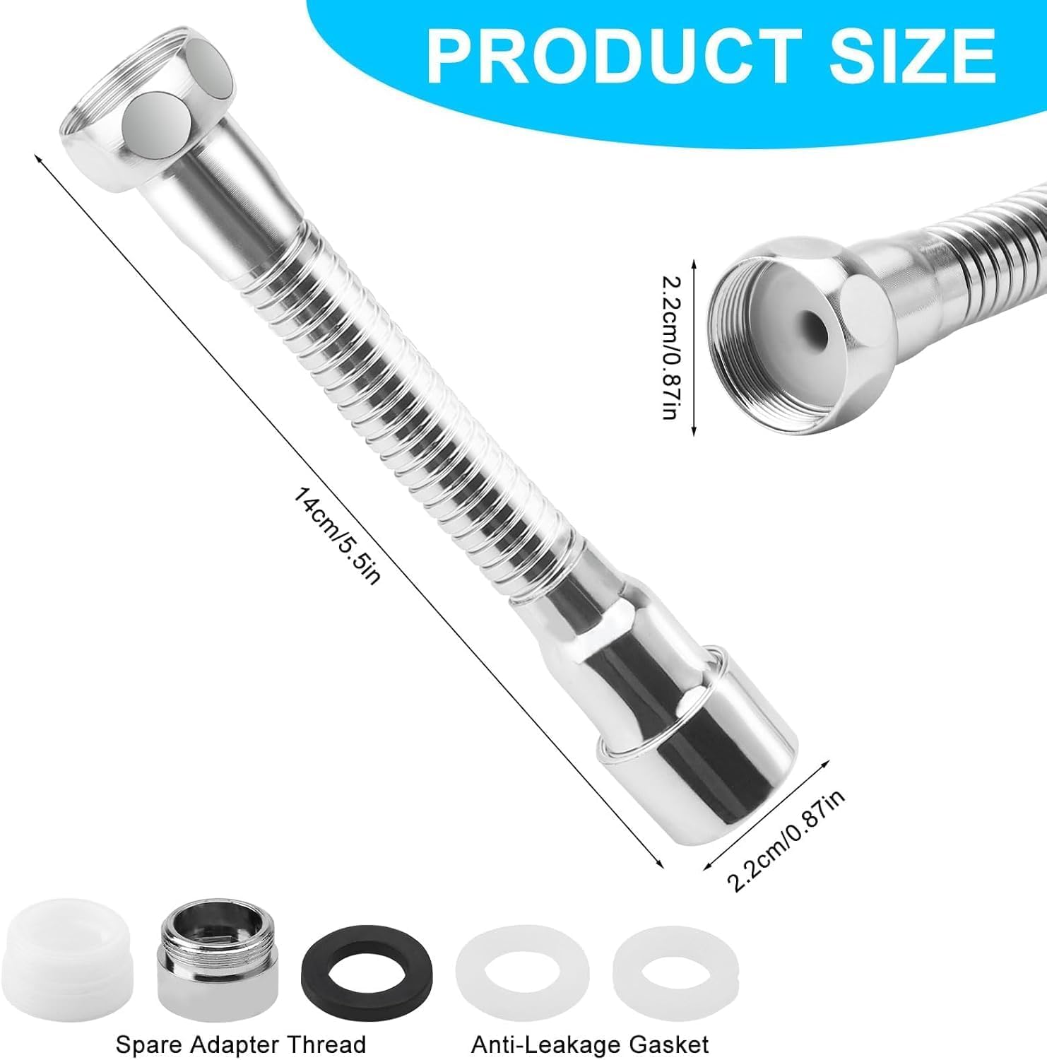 Alargador Grifo Cocina Boquilla Grifo Universal Girar 360 Grados Lavabo Extensor Grifo Alargador Aireador Grifo Cocina con Adaptador de Grifo para Cocina Baño Fregadero