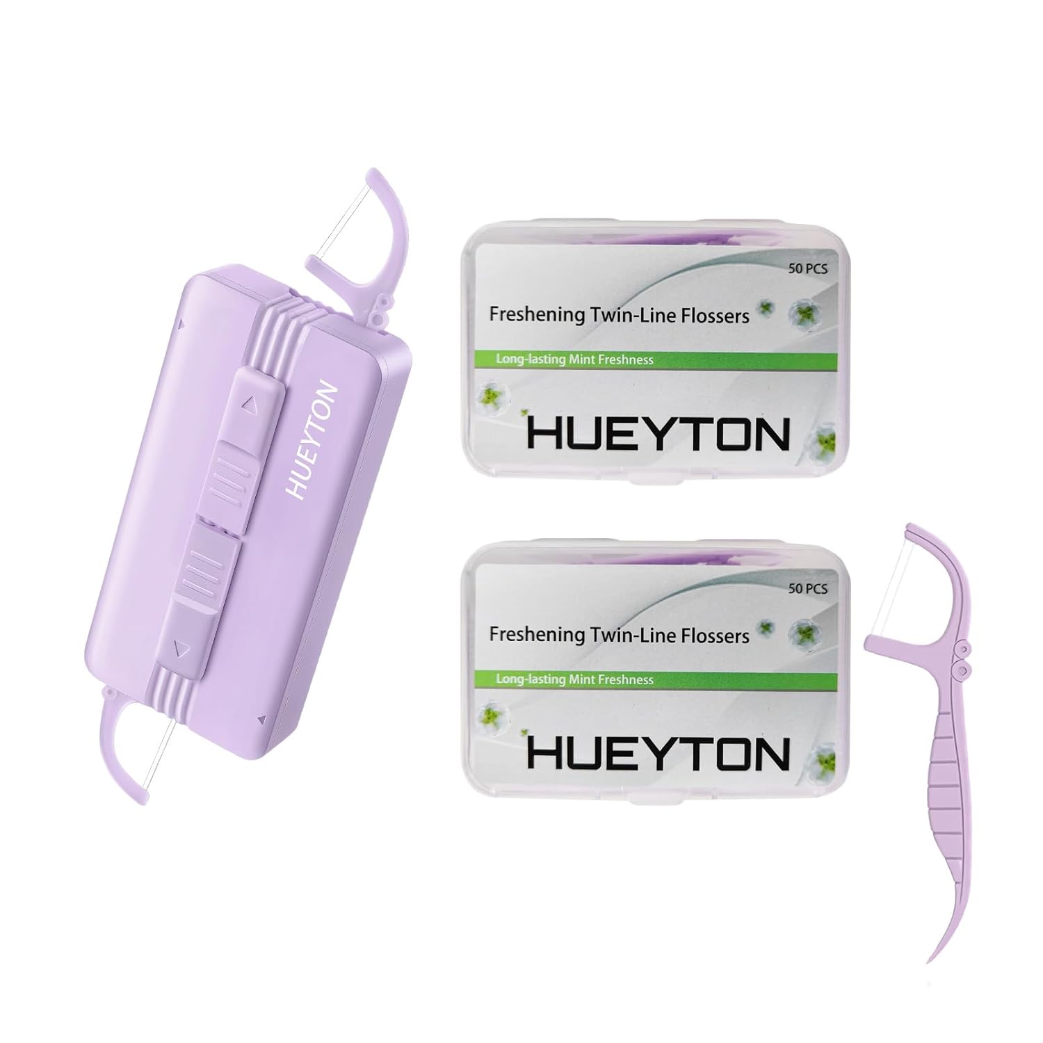 Portable Travel Dental Floss Case Reusable Floss Dispenser Mint Flavor Fresh Floss Picks Strong Cleaning Dental Floss Perfect