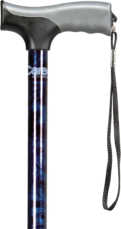 Soft Grip Walking Cane with Strap, Anti-Slip Walking Cane for Easy Maneuvering, Walk Stick for Seniors & Adults with Added Support and Adjustable for Balance, Supports up to 250 lbs