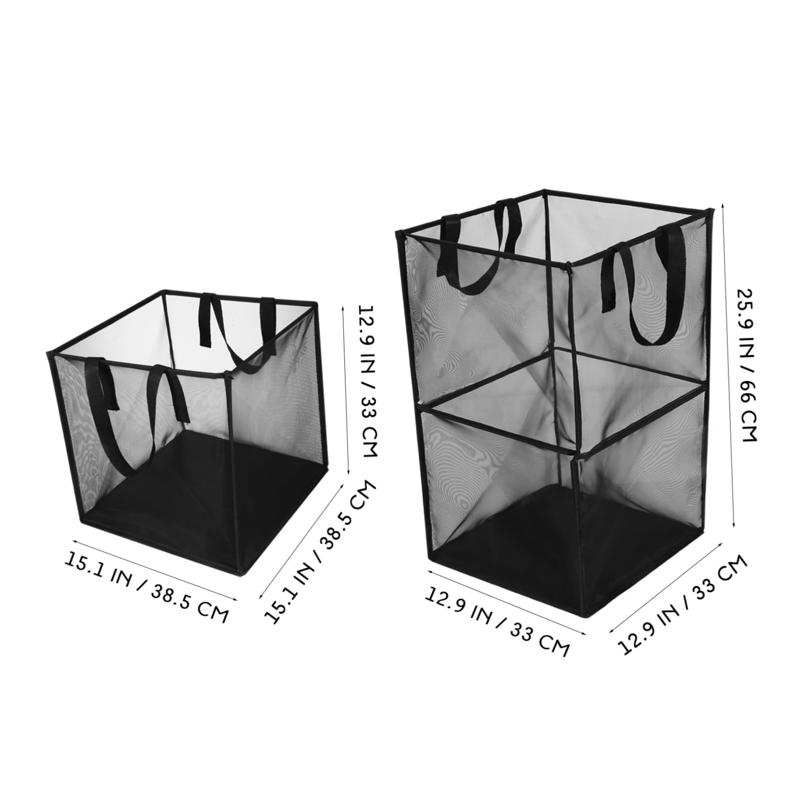 HOOTNEE Large Capacity Laundry Hampers Collapsible Black Mesh Easy to Sort Easy to Move