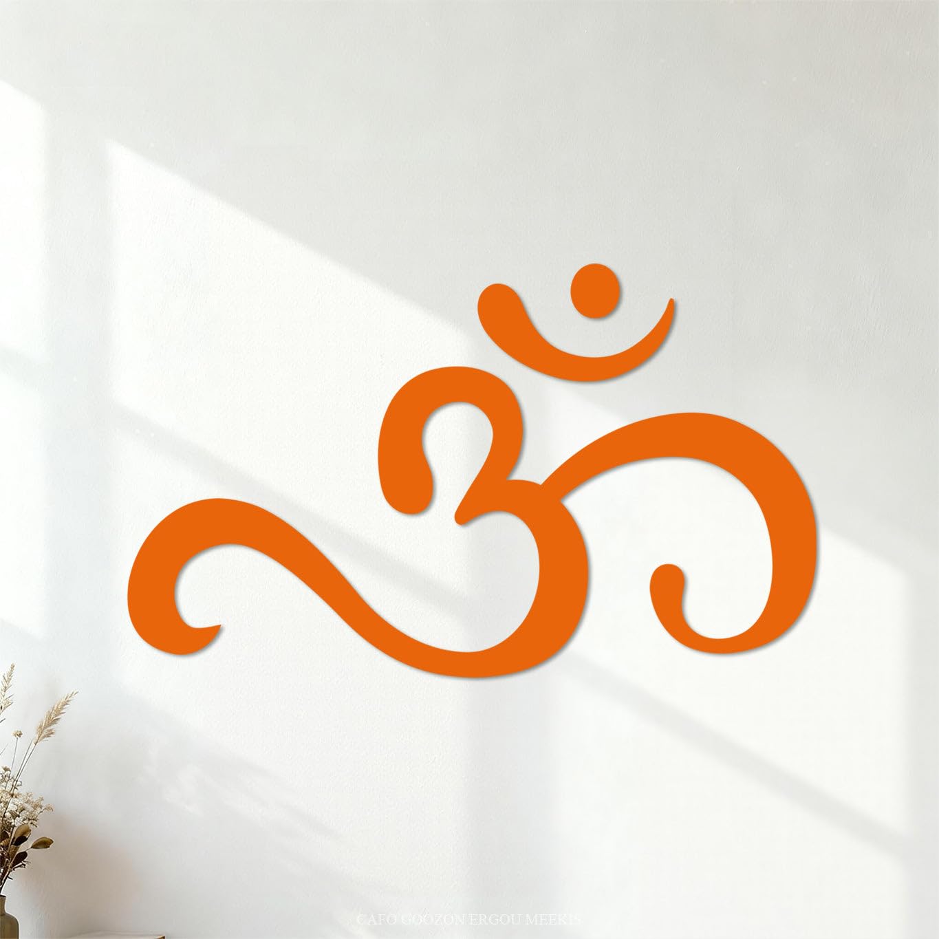 Wall Decals Om Buddhist Symbols of Spirituality 54.6x91cm Removable Without Leaving Glue Orange
