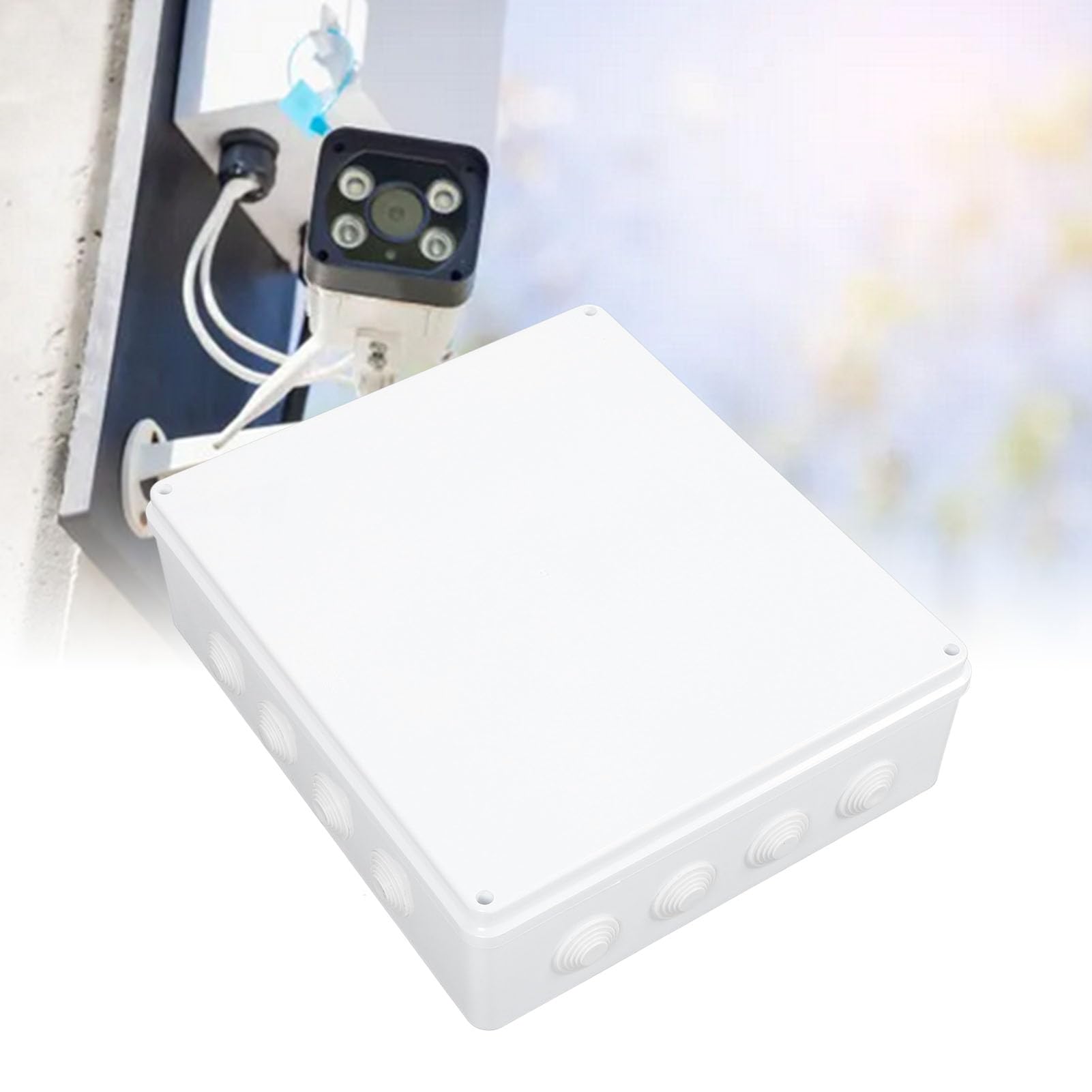 Caja de Conexiones Eléctricas Impermeable, Caja de Proyecto Eléctrico Preperforada para Interiores y Exteriores, 400x350x120mm