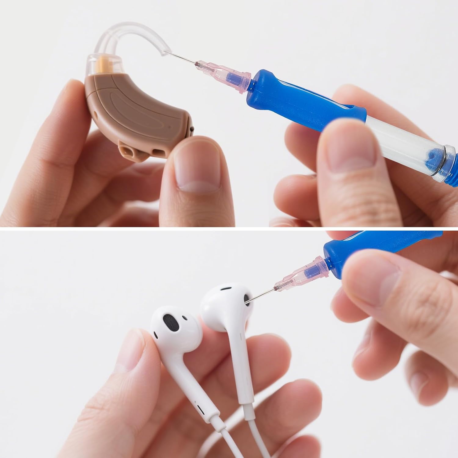 Hearing Aid Vacuum Cleaner, Hearing Aid Cleaning Tools for Earbuds, Headphones, in-Ear Monitors, Ear Vacuum Strong Suction Removes Earwax