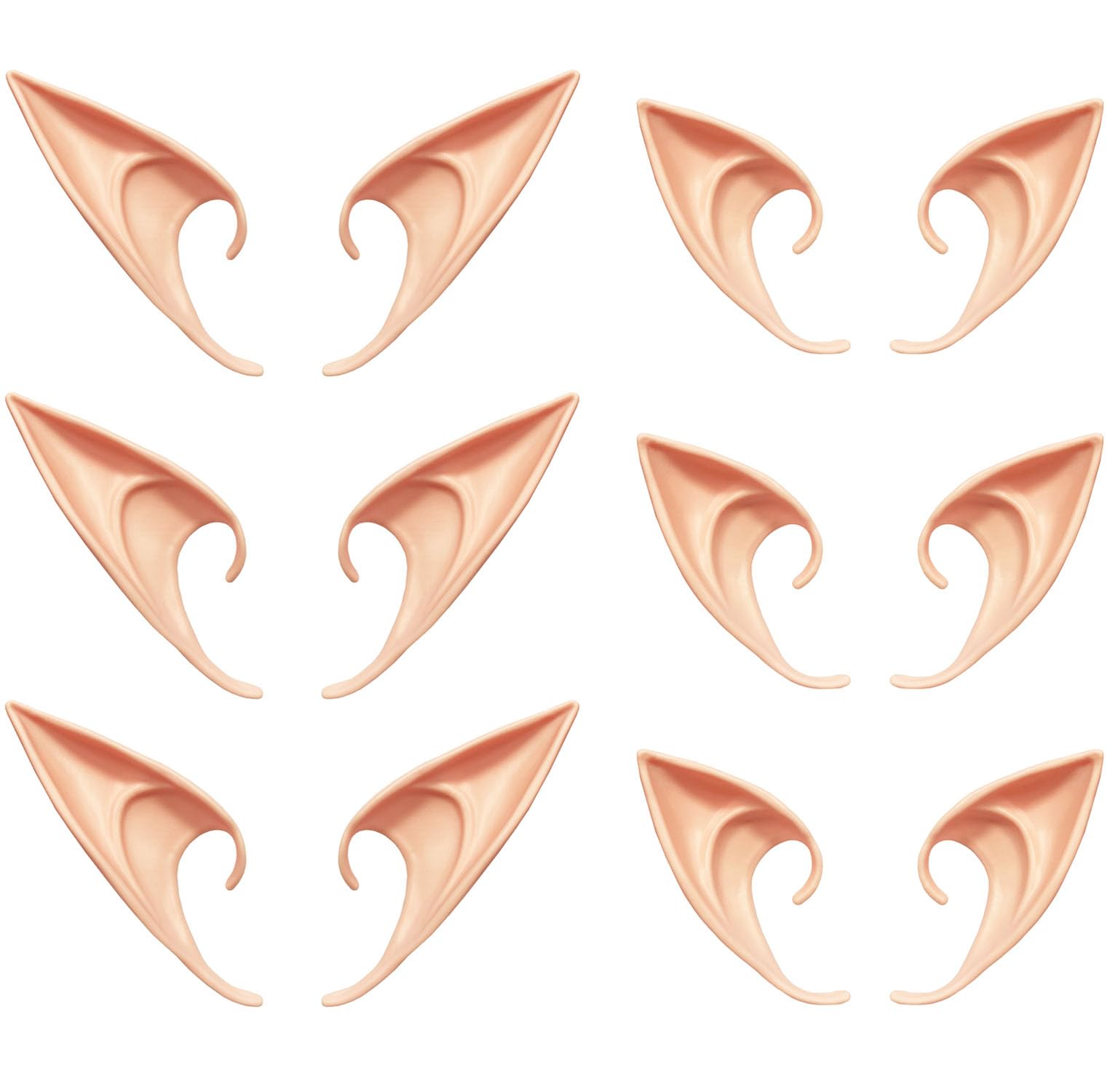 6 Pair Fairy Pixie Elf Ears