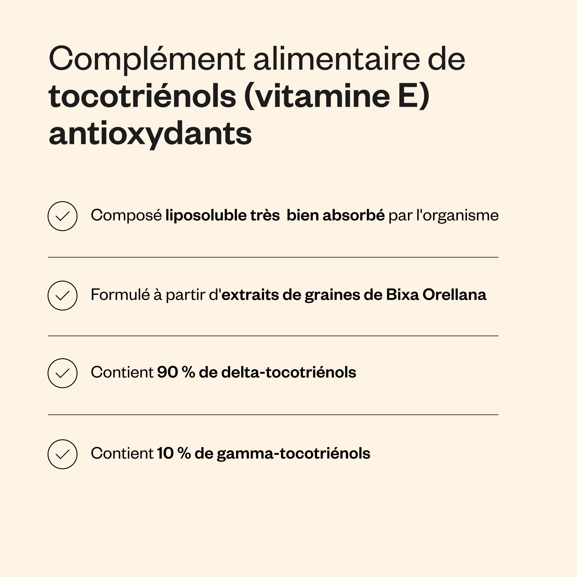 Annatto Tocotrienols - La Plus Grande Source Naturelle de Vitamine E - Contribue à la Protection de Toutes les Cellules Contre le Stress Oxydatif - Sans OGM - Sans Gluten - Supersmart