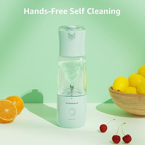 Miniatura 6 de Licuadora portátil, licuadora personal para batidos y batidos, mini licuadora rápida de jugo fresco sobre la marcha con 6 cuchillas, licuadora