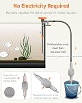 Pawfly 3-in-1 Aquarium Water Changer, Gravel Cleaner Siphon Vacuum & Tank Brush – Adjustable Flow Fish Tank Cleaner with Extendable Tubing & 3.75ft Hose for Easy Water Change & Sand Washing