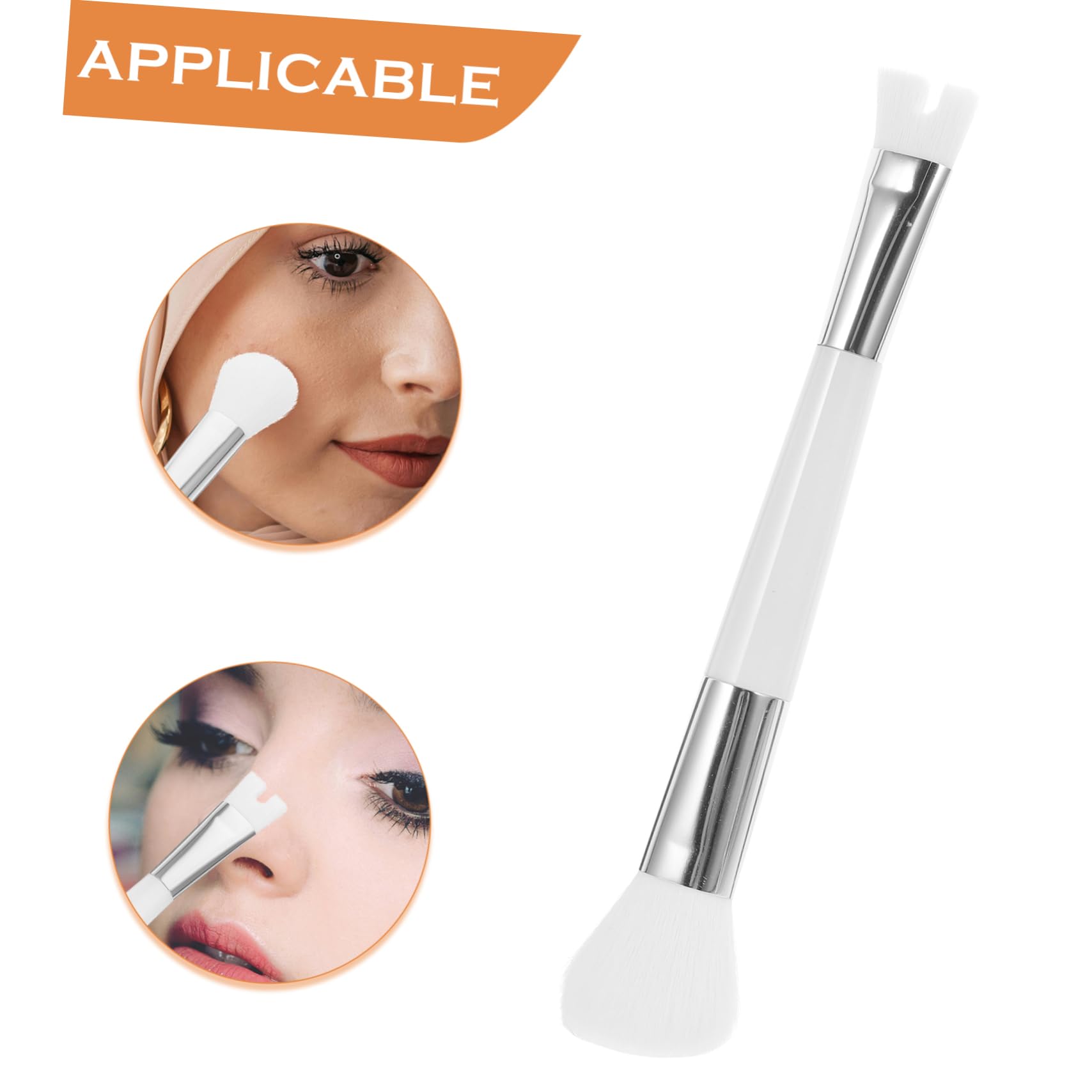 SOESFOUFU Dual-ended Nose Shadow Powder Brush Makeup Brush Portable Cosmetics Tool