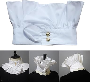 Amazon.co.jp: 女性フリル付け襟ビクトリア朝ルネッサンスネックラフ