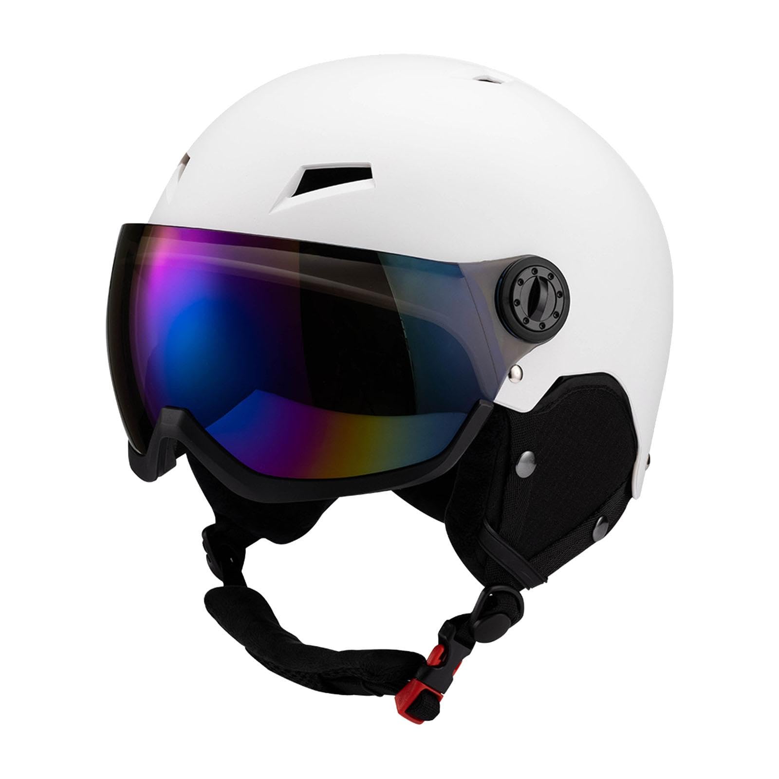 Kask narciarski okulary ochronne kask deskorolkowy do sportów zimowych na zewnątrz biały S