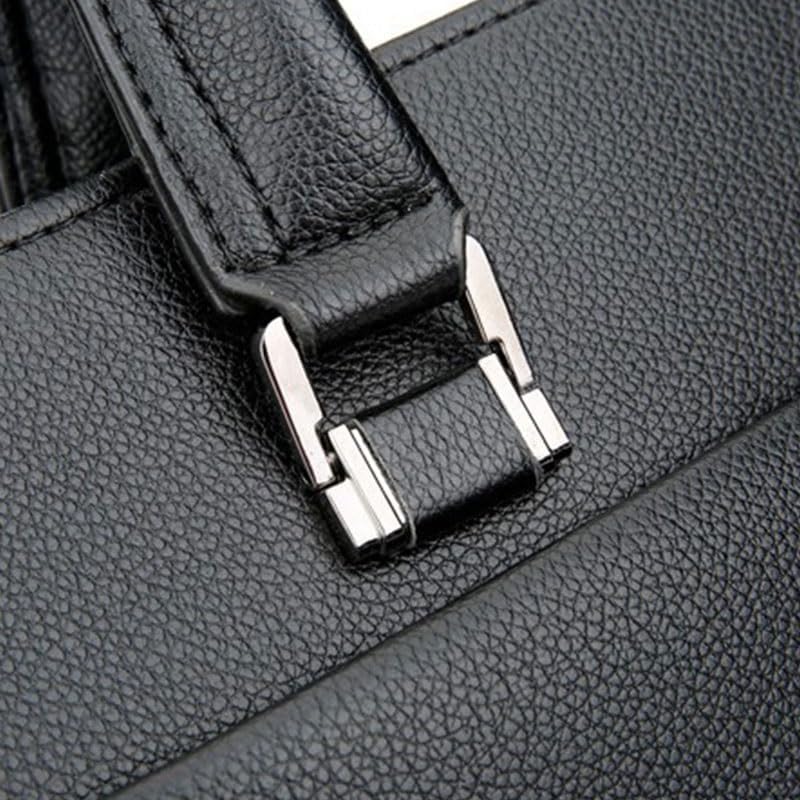 Men's Business Office Handbag Leisure PU Commuting Briefcase Laptop Bag