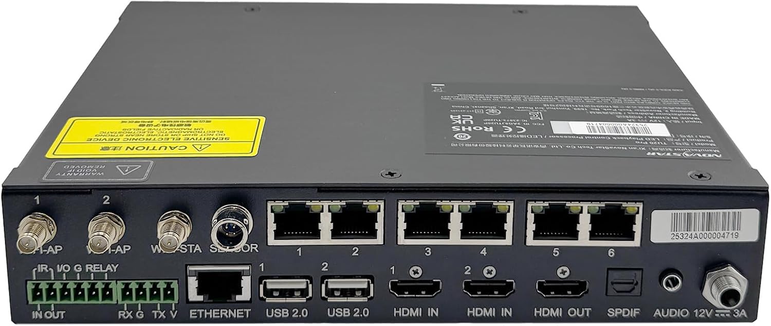 TU20 Pro LED Playback Control Processor – Android-Based Video Wall Controller with HDMI, Wi-Fi | Supports 4K H.265 Decoding | Ideal for Meeting Rooms & LED Displays Compatible with DH7508-S, MRV208-N