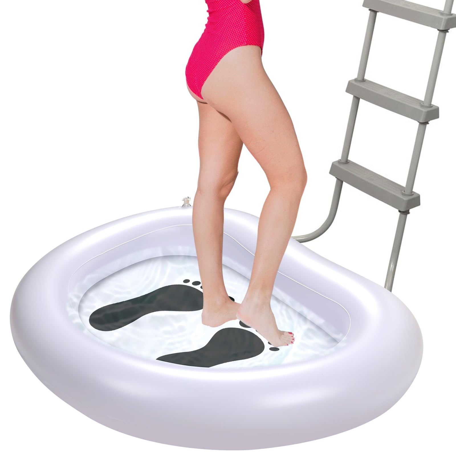 Inflatable Pool Foot Bath Basin, Foot Bath Wash for Swimming Pools