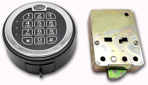 Miniatura 4 de YOSEC Teclado digital electrónico bloqueo de retardo de tiempo para caja fuerte, hasta 5 códigos de usuario, retardo de tiempo de 0 a 59 minutos,