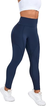 Vivian Back Hidden Pockets Yoga Leggings Buttery Workout Pants Squat Proof Gym Yoga Pants for Women Running Workout