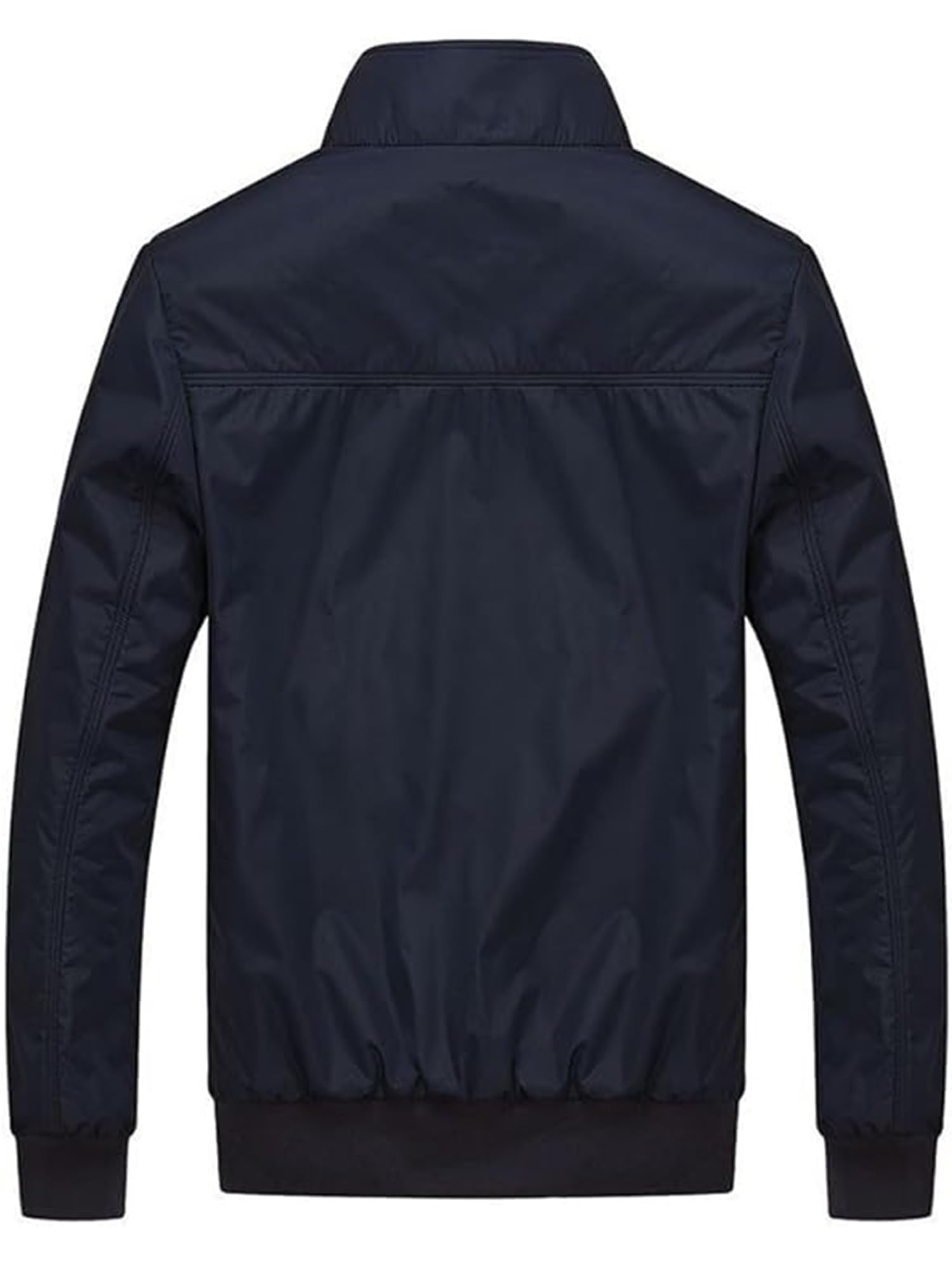 FTCayanz Blouson Homme Casual Léger Veste Mi Saison Manches Longues Col Montant Manteau S-3XL