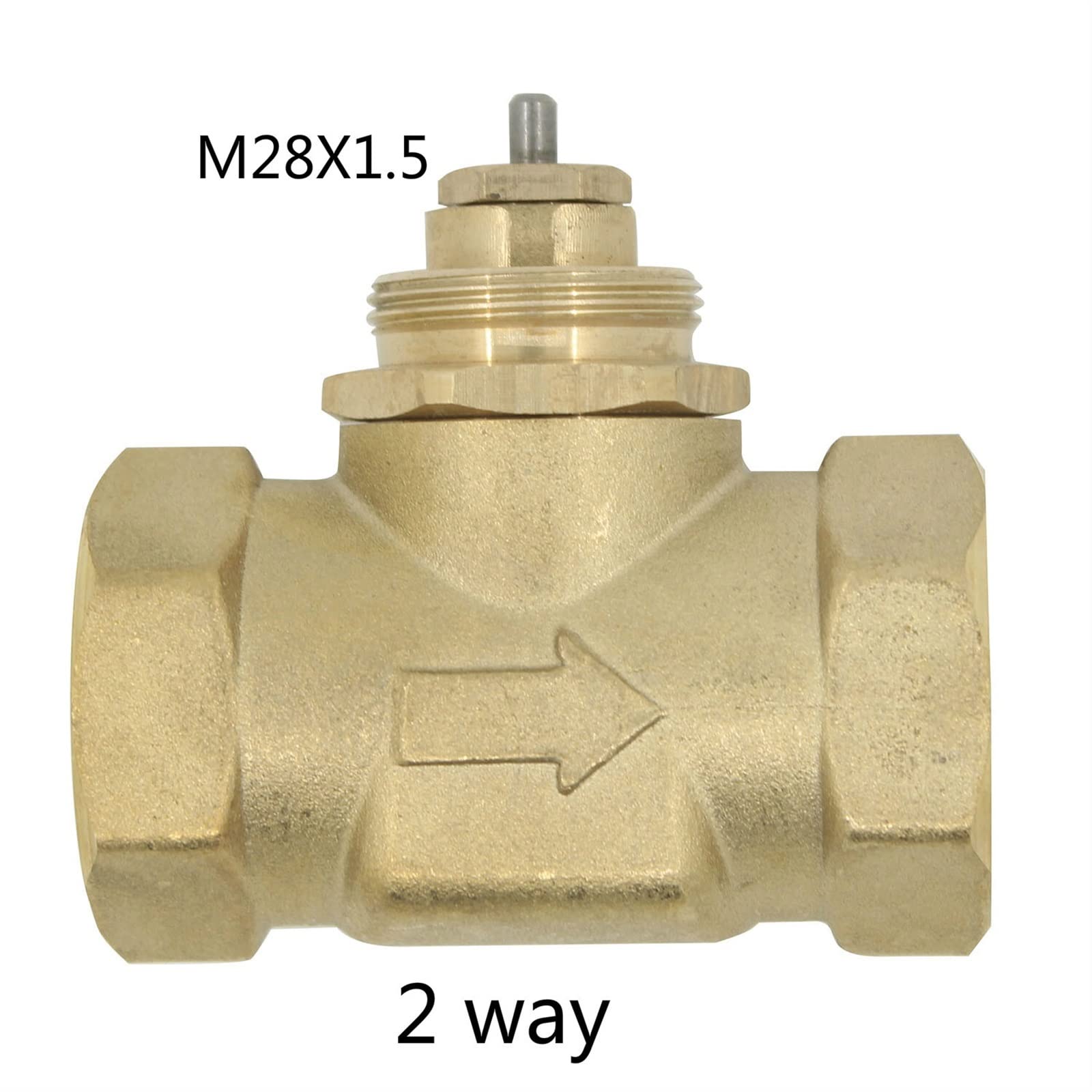 Válvula de Tres vías latón bidireccional DN15 DN20 DN25 M30X1.5 M28X1. 1 Uds(3 Way-dn15,M28X1.5)
