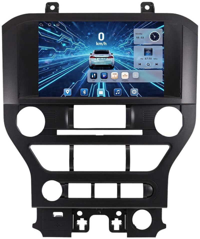 Autoradio Android 16 Ford Mustang 2015-2018 avec écran tactile 9 pouces Bluetooth