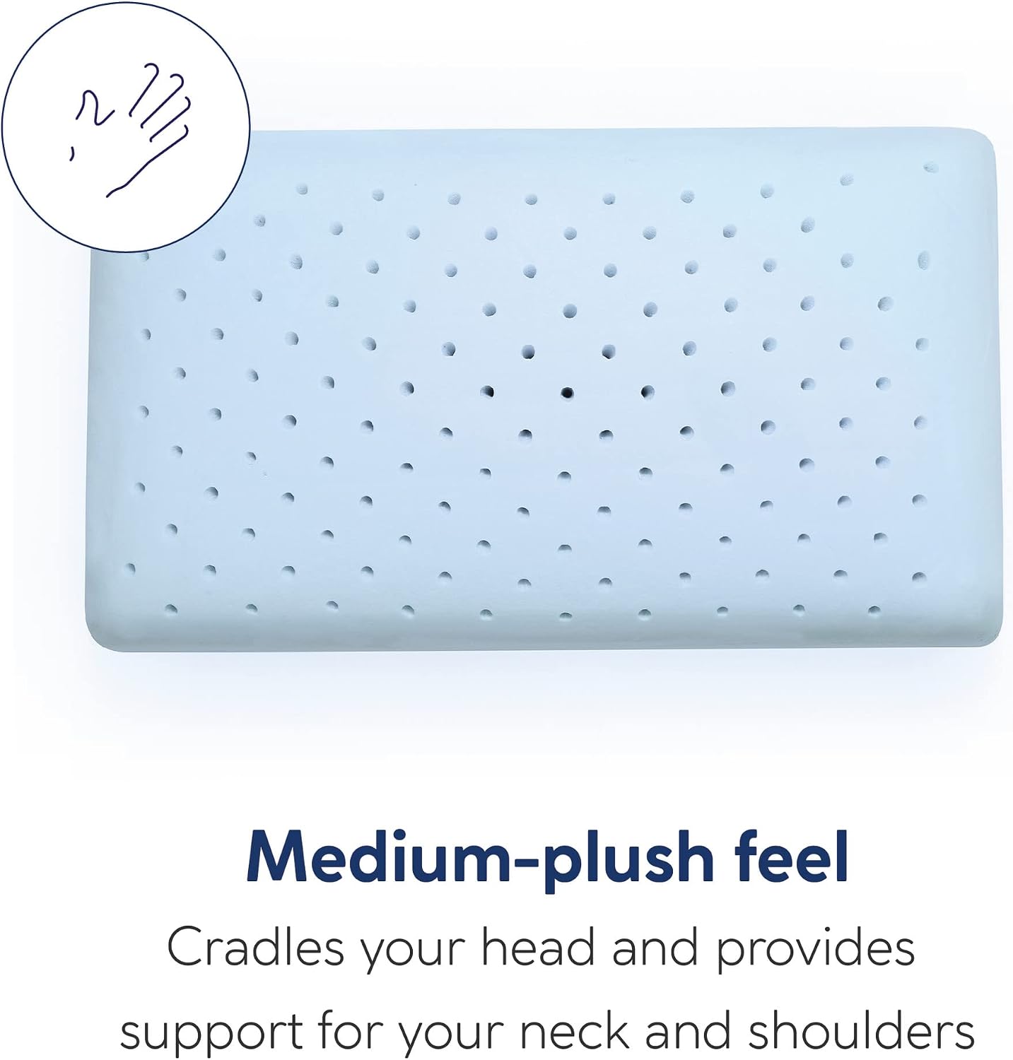 Classic Brands Cool Sleep Ventilated Gel Memory Foam Gusseted Pillow with Performance Cool Pass Cover, Queen