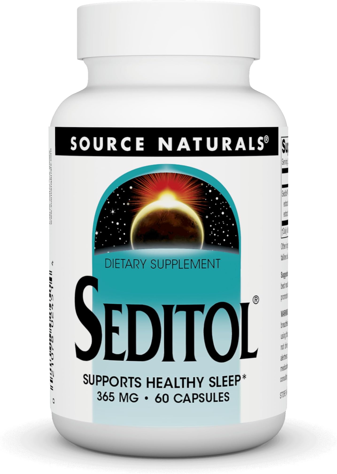 Source Naturals Seditol, Supports Healthy Sleep*, 365 mg - 60 Capsules