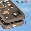 Pikkme Back Cover for Nothing Phone 2 | Cute Fun Cartoon 3D Bear Silicone Full Body Protection Bumper Case (Brown) gallery image