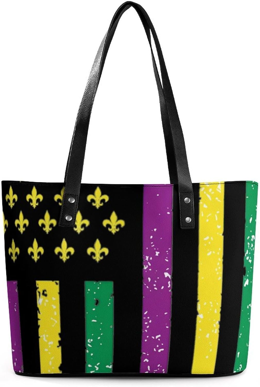 Mardi And Gras U.S. Flag Women's Satchel Handbags Tote Shoulder Bag Purses for Travel Shopping Work