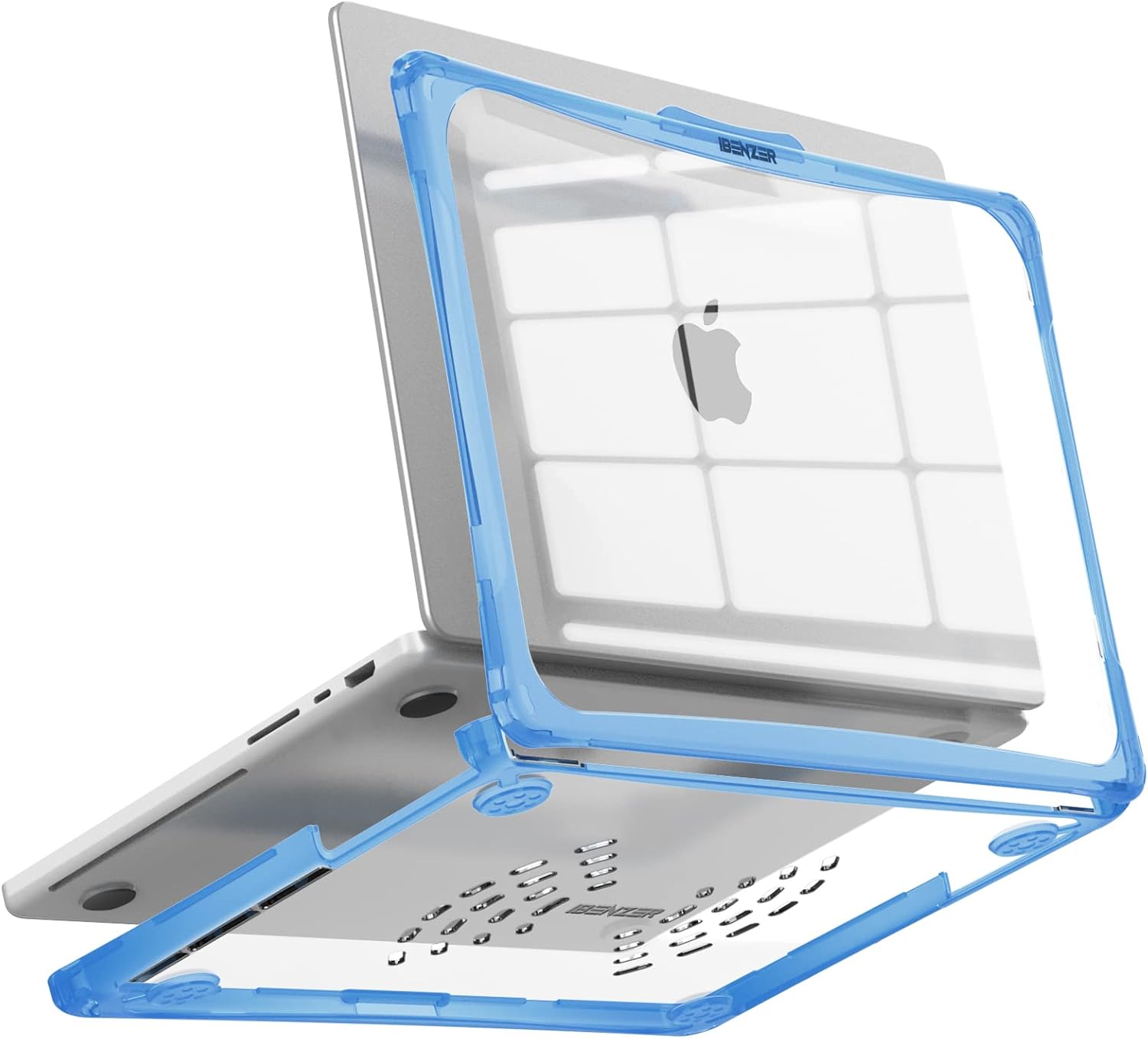 IBENZER Case for MacBook Pro 14 Inch 2026 2025 2024 2023 2022 M5 M4 M3 M2 M1 A3434 A3112 A3185 A3401 A2918 A2992 A2779 A2442 Pro/Max,HeavyDuty ScreenLock ProtectiveCase for Mac Pro 14,Blue,HPE-T14SRL