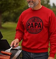 Vista 6 de ThisWear World's Greatest Papa Guaranteed - Sudadera de manga larga con cuello redondo Fresno