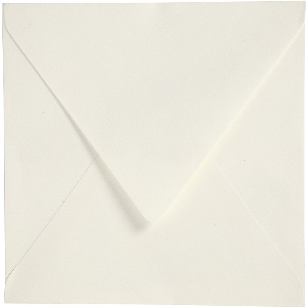 Envelopes, size 16x16 cm, 120 g, off-white, 50x20pcs