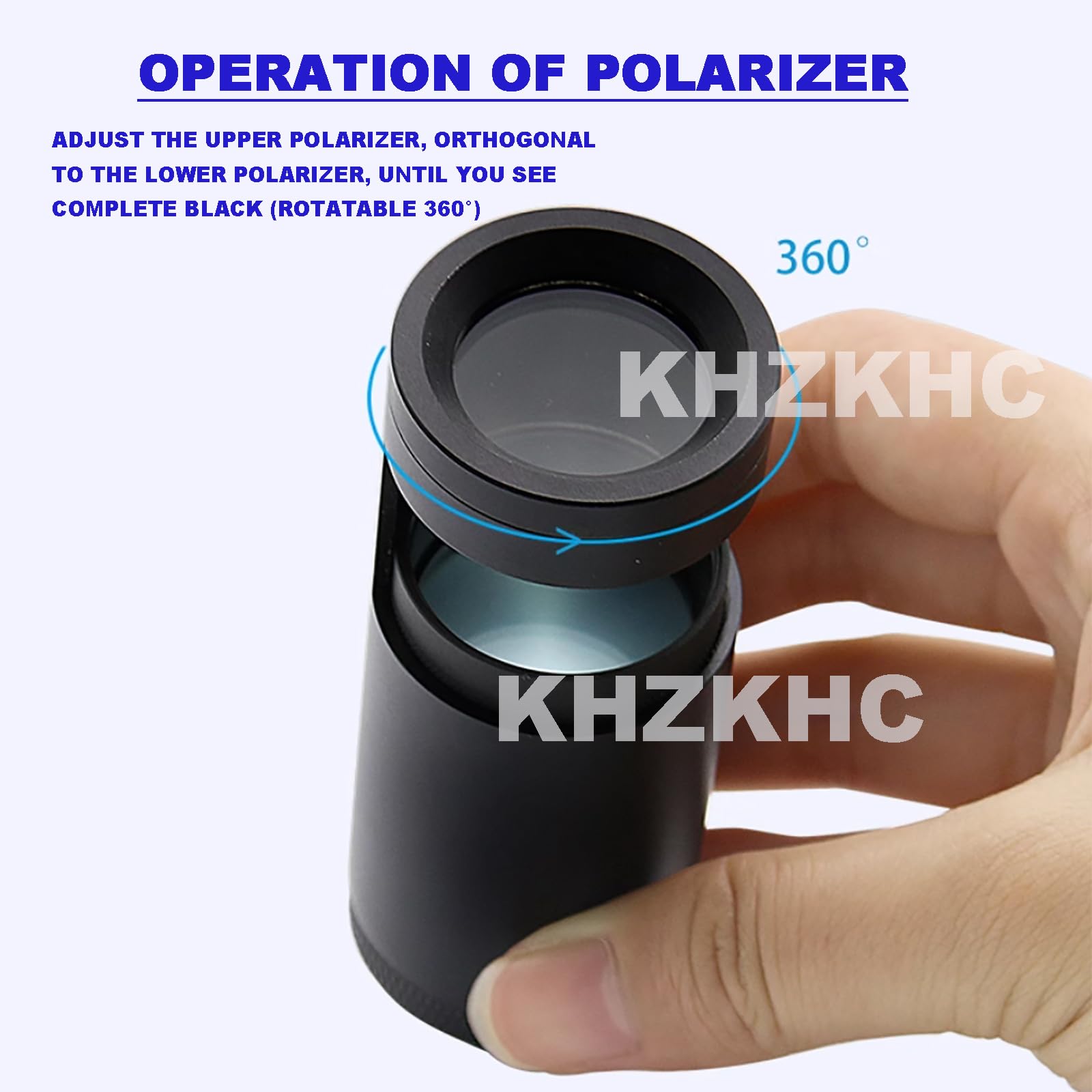 Edelstein-Tester, Hand-Polariskop zur Schmuck-Identifizierung, 360° drehbar, LED-Kaltlichtquelle – ideal für Juweliere