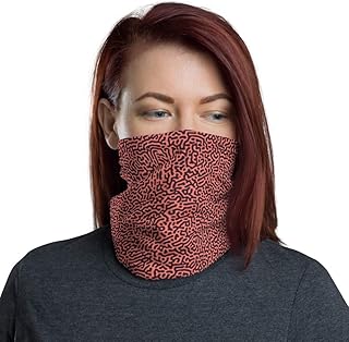 Abstract Maze Coral Reef Breathable Washable Neck Gaiter