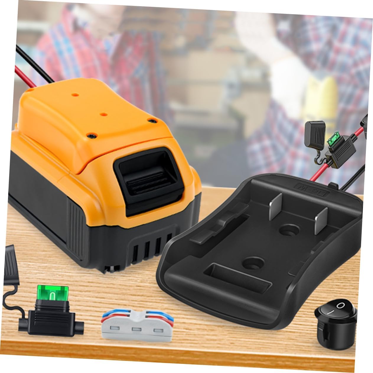 Mikikit Adapter Battery Converter for Rc Toy Projects Versatile Connector for Battery Supply Quick Connection Tool for Electric Toys and Tools