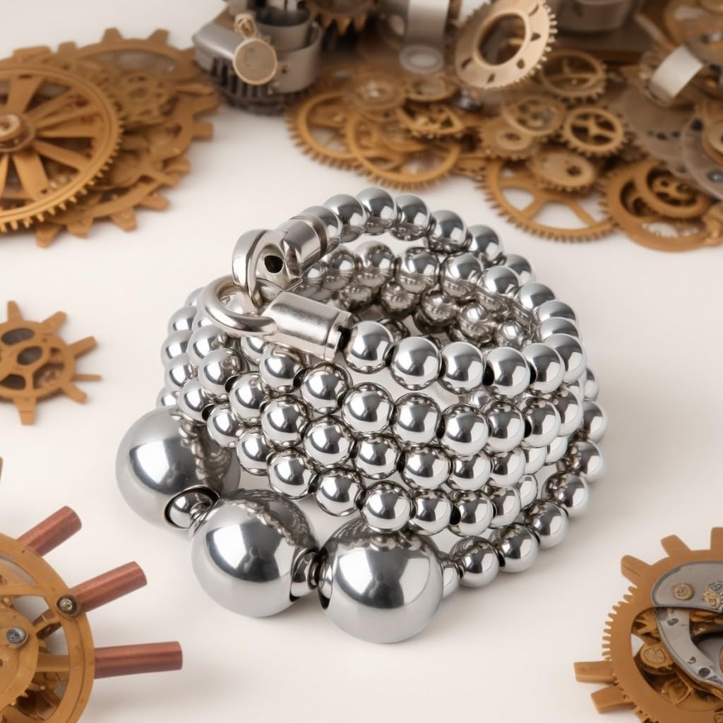 316 Full Stainless Steel Buddha Bead Bracelet