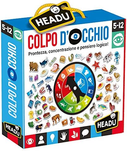 Headu- Colpo d’Occhio Gioco Educativo, Multicolore, IT24162