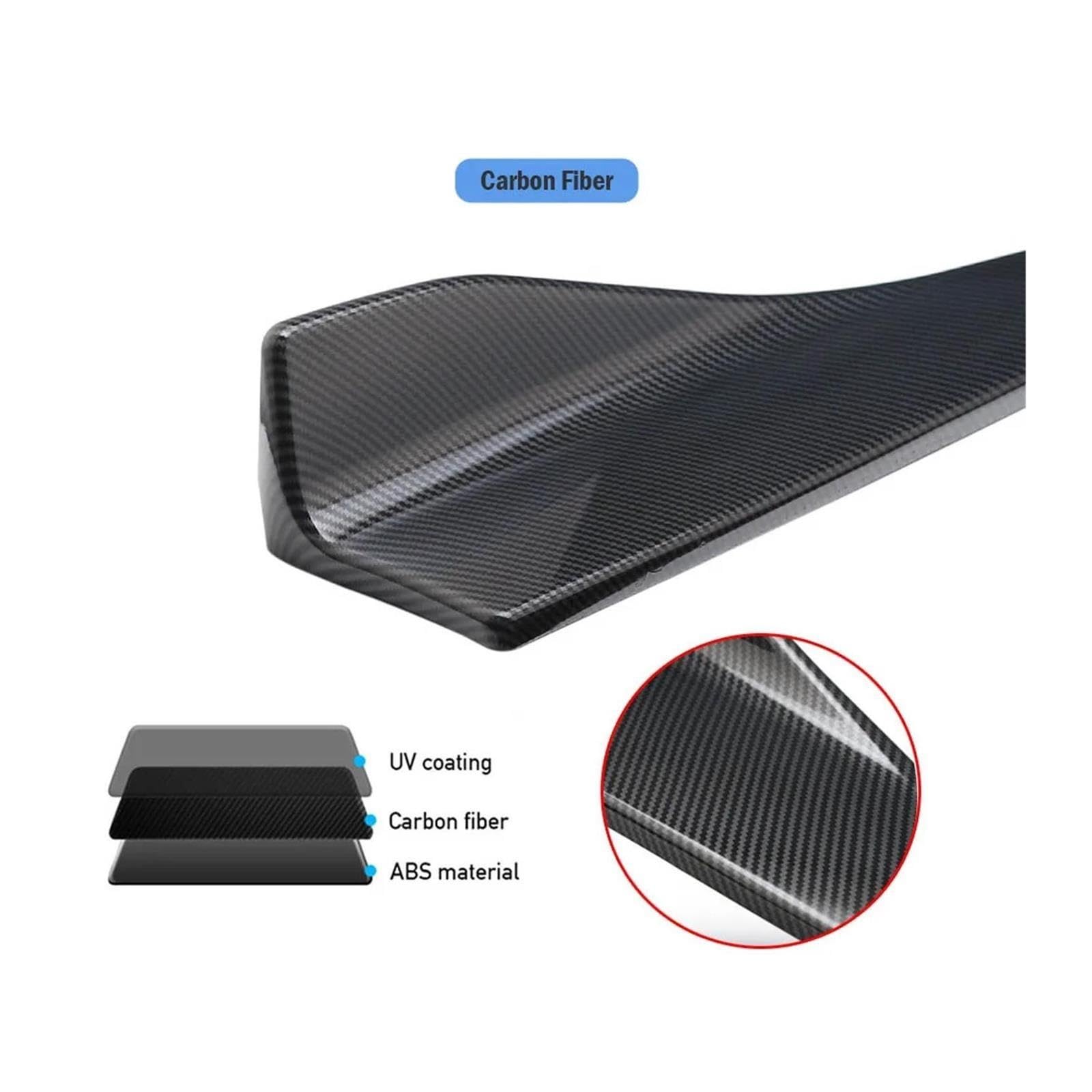 1 Paire Protection lèvre Pare-Chocs arrière Cache Bas de Caisse 48cm