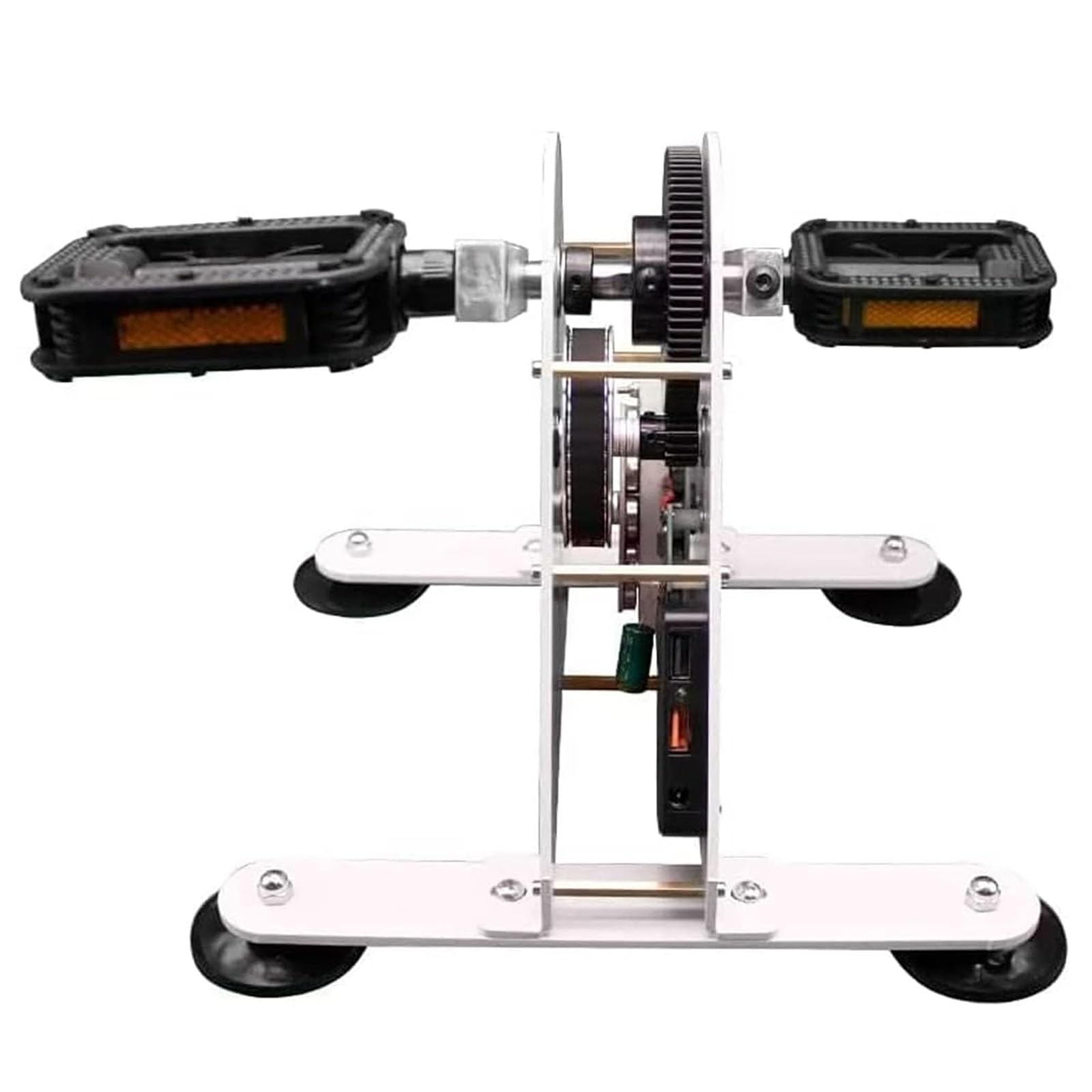 MObyat Przenośny generator prądu z pedałami 50 W/100 W, rower stacjonarny, wyjście 1-35 V, szybkie ładowanie, zasilacz awaryjny, całkowicie metalowy materiał, trwały