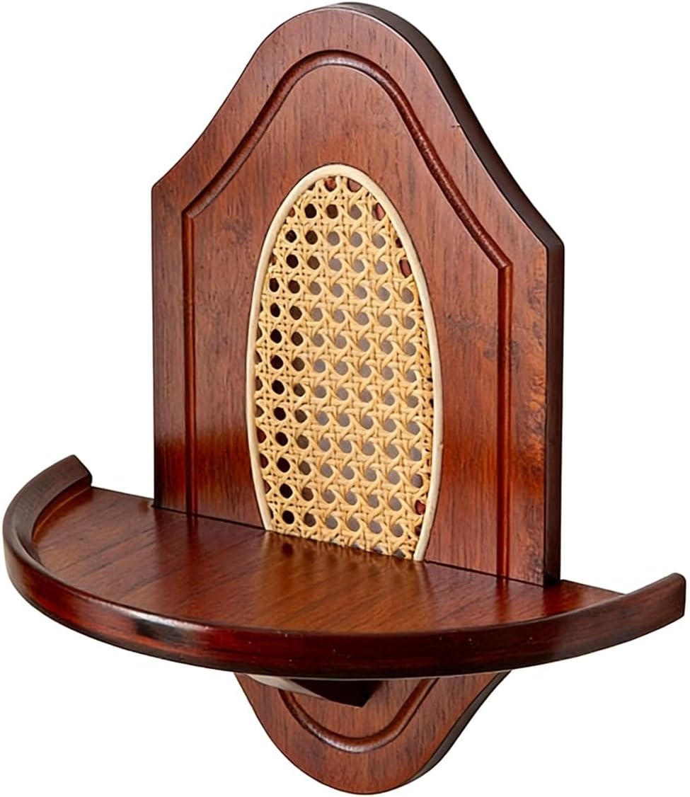 Buddha Altar Table，Wall-Mounted Shrine Altars，Small Altar Table Bamboo Pooja Cabinet，for Spiritual Buddhist Religious Buddha Personal Shrine(Rose Color,45 * 21 * 40)