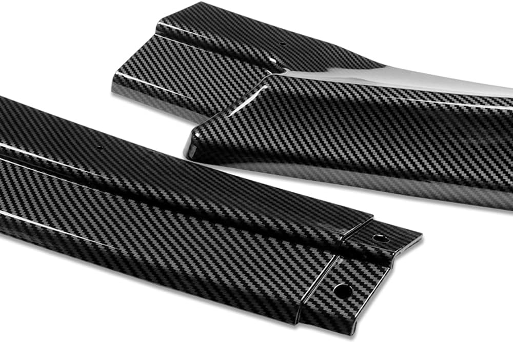 3-Piece Front Bumper Lip fit for compatible with 2013 2014 2015 2016 Hyundai Genesis Coupe 2-Door, Front Bumper Lip Spoiler Air Chin Body Kit Splitter, Carbon Fiber Look, (KS-Style)