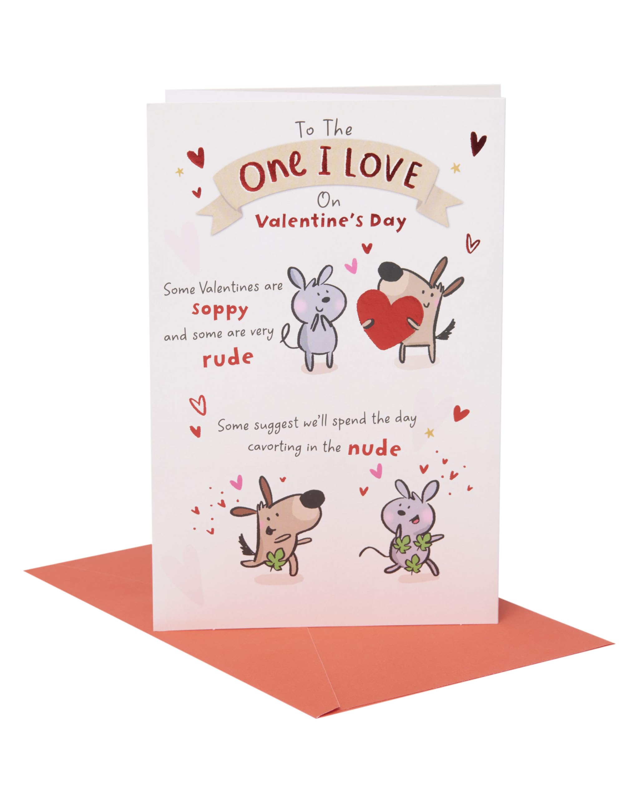 UK Greetings | Valentine's Day Card for The One I Love | I Love You Presents | Her/Him | Funny Poem Design | With Envelope | 149mm x 229mm