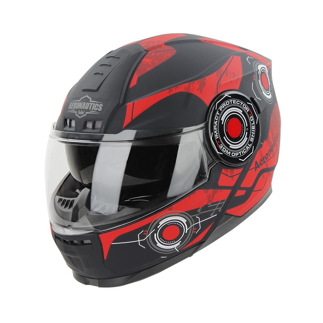 Steelbird SBH-40 Cyber ISI Certified Full Face Graphic Helmet for Men and Women with Inner Sun Shield (Medium 580 MM, Glossy Black Red) (B0BRXMXBV1) Amazon Price History, Amazon Price Tracker