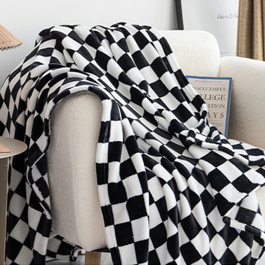 Karierte Fleece-Decke, 100x150 Cm, Weich & Kuschelig – Schachbrettmuster Für Couch, Bett Oder Als Geschenk