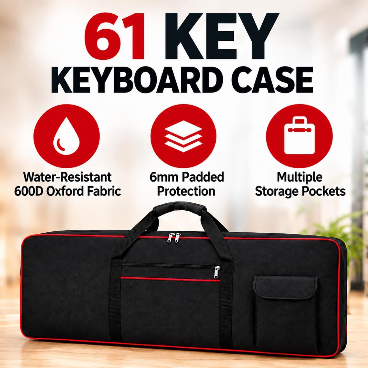 Keyboard Case für 61 Tasten für Yamaha MONTAGE6 2016-2023