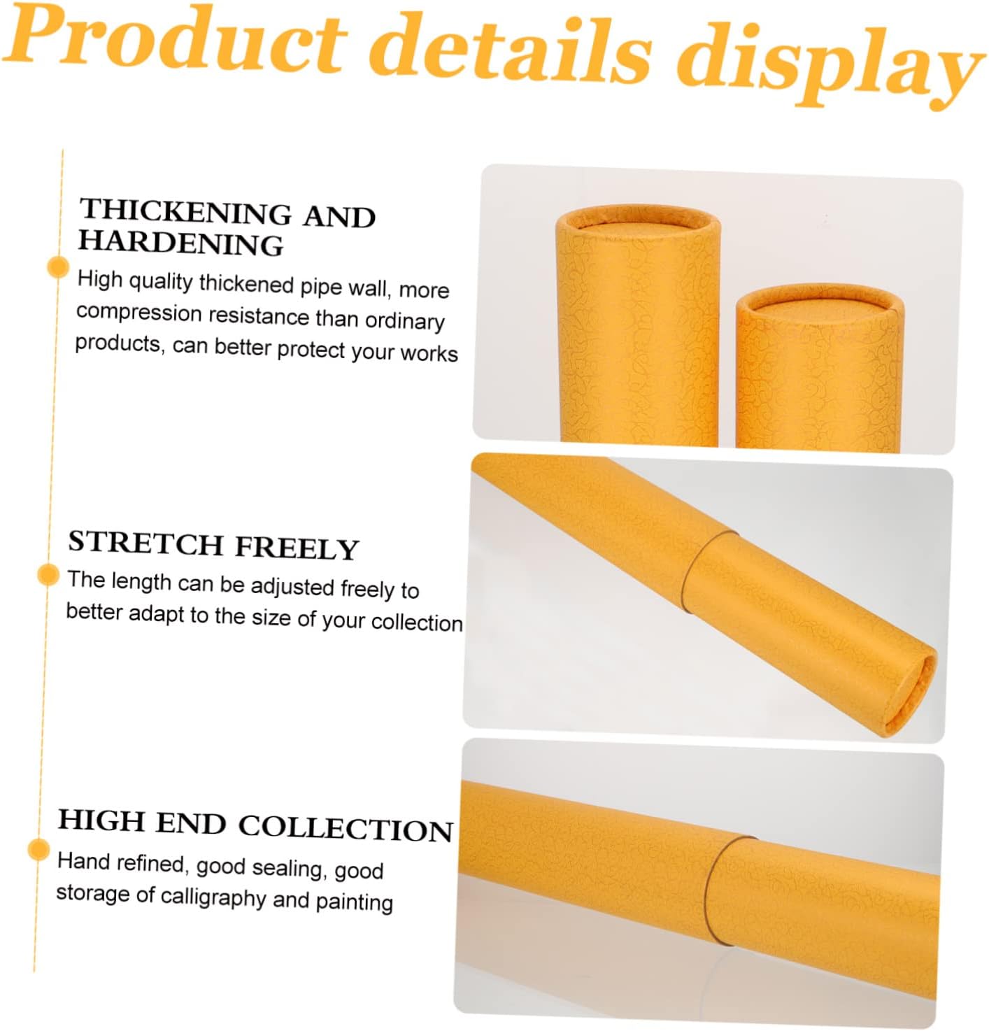 DOITOOL Expandable Poster Tube for Artworks – Telescoping Storage Tube for Drawings and Blueprints – Portable Art Document Case Adjustable Strap – for Artists and Students
