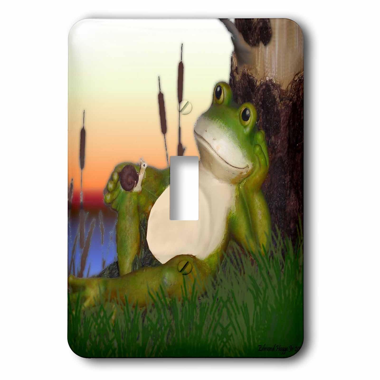Interrupteur à baïonnette décoratif multicolore 3dRose LSP_27399_1 motif grenouille