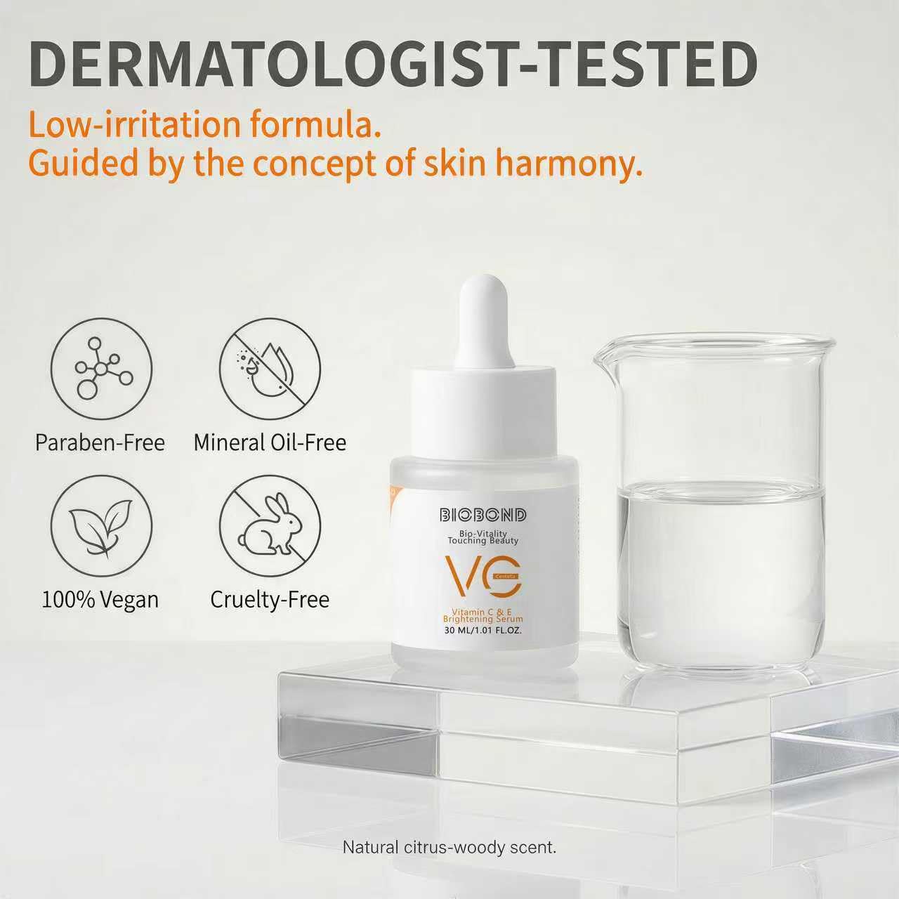 Vitamin C&E Serum for Face, With Hyaluronic Acid, Centella, BHA & Peptides, Gentle Brightening Dark Spot Skincare for Smooth Texture, Anti-Aging Booster for Fine Lines & Hydration, 1 Fl Oz