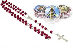 Terço Rosário perfumado prateado com caixinha em acrílico exclusiva