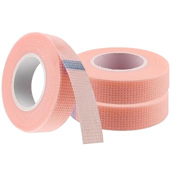 3 Rolls Lash Tape, Adhesive Eyelash Tapes, Makeup Tape, Micropore Tape for Lash Extension Supplies, 9 m Each Roll 3, Pink