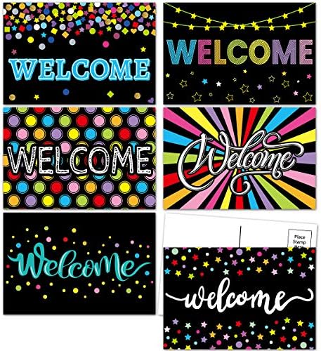 ceiba tree Chalkboard Welcome Postcards Colorful Welcome to Our Class Cards Back to School for Kids