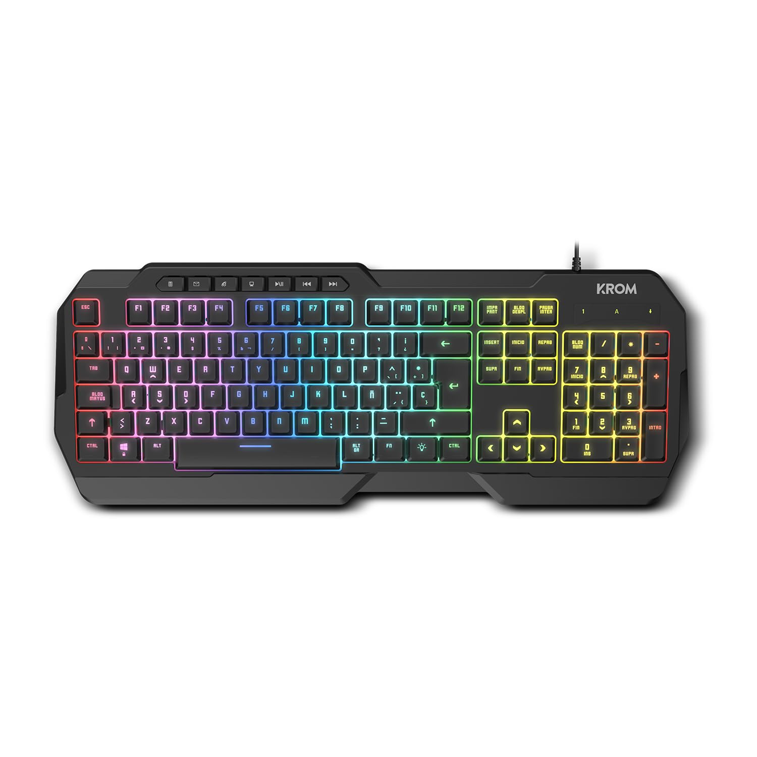 Kit gaming krom kenya 4 in 1 rgb cuffie/tastiera/mouse/tappetino